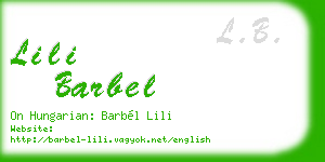 lili barbel business card